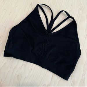 Black ripped sports bra